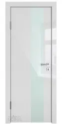 Дверь межкомнатная DO-504 Серый глянец/стекло Белое