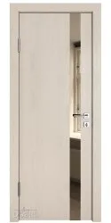 Дверь межкомнатная DO-507 Ясень капучино/зеркало Бронза