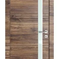 Дверь межкомнатная DO-514 Лофт темный/стекло Белое