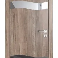 Дверь межкомнатная DO-503 Орех седой светлый/Зеркало