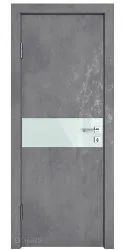 ШИ дверь DO-609 Бетон темный/стекло Белое