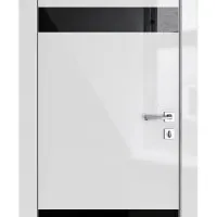 ШИ дверь DO-602 Серый глянец/стекло Черное