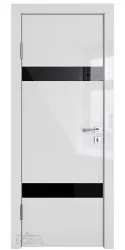 ШИ дверь DO-602 Серый глянец/стекло Черное
