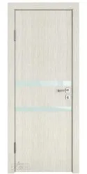 ШИ дверь DO-613 Белая лиственница/стекло Белое