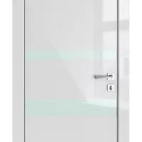 ШИ дверь DO-612 Серый глянец/стекло Белое