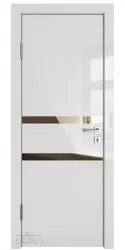Дверь межкомнатная DO-513 Серый глянец/зеркало Бронза