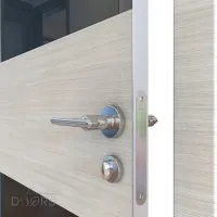 ШИ дверь DO-608 Ива светлая/стекло Черное