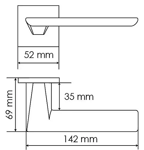 Дверная ручка MH-51-S6 BL