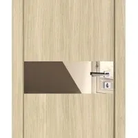 Дверь межкомнатная DO-509 Дуб светлый/зеркало Бронза