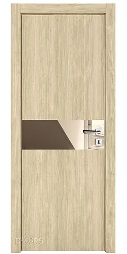 Дверь межкомнатная DO-509 Дуб светлый/зеркало Бронза