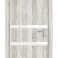 ШИ дверь DO-613 Айс/стекло Белое