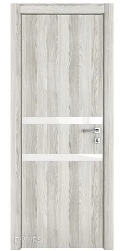 ШИ дверь DO-613 Айс/стекло Белое