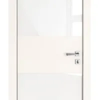 ШИ дверь DO-608 Сливки/стекло Белое