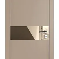 Дверь межкомнатная DO-509 Латте софт/зеркало Бронза