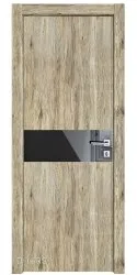 Дверь межкомнатная DO-509 Рустик натуральный/стекло Черное