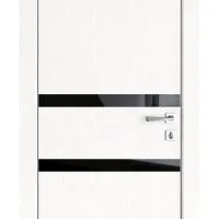 ШИ дверь DO-613 Жемчуг/стекло Черное