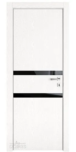 ШИ дверь DO-613 Жемчуг/стекло Черное