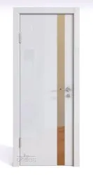 Дверь межкомнатная DO-507 Белый глянец/зеркало Бронза