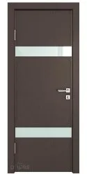 Дверь межкомнатная DO-502 Бронза/стекло Белое