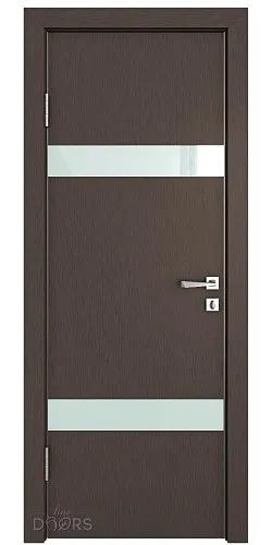 Дверь межкомнатная DO-502 Бронза/стекло Белое