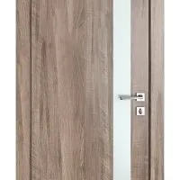 ШИ дверь DO-607 Орех седой светлый/Снег