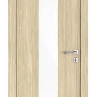 ШИ дверь DO-610 Дуб светлый/стекло Белое