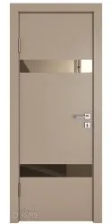 Дверь межкомнатная DO-502 Латте софт/зеркало Бронза