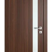 Дверь межкомнатная DO-507 Орех тисненый/Снег