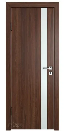 Дверь межкомнатная DO-507 Орех тисненый/Снег