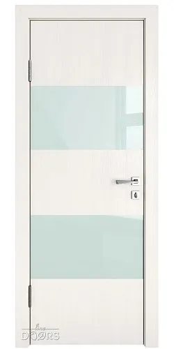 ШИ дверь DO-608 Белый ясень/стекло Белое