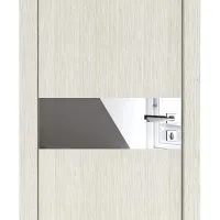 Дверь межкомнатная DO-509 Белая лиственница/Зеркало