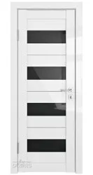 Дверь межкомнатная DO-TRIS Белый глянец/Черное