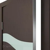 Дверь межкомнатная DO-503 Бронза/стекло Белое