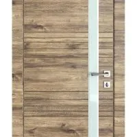 Дверь межкомнатная DO-514 Лофт светлый/стекло Белое