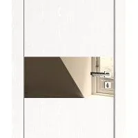 Дверь межкомнатная DO-501 Жемчуг/зеркало Бронза