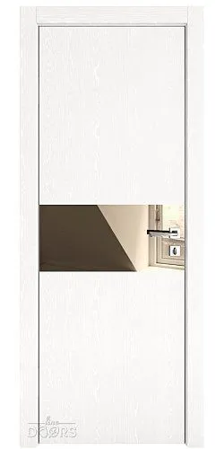 Дверь межкомнатная DO-501 Жемчуг/зеркало Бронза