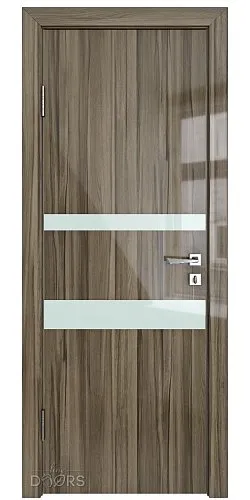 Дверь межкомнатная DO-512 Сосна глянец/стекло Белое