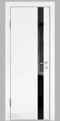 Дверь межкомнатная DO-507 Белый бархат/стекло Черное