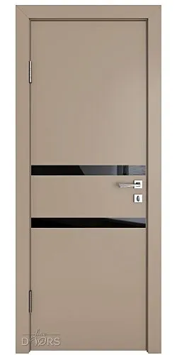 Дверь межкомнатная DO-513 Латте софт/стекло Черное