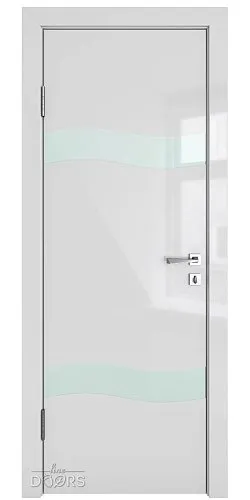 ШИ дверь DO-603 Серый глянец/стекло Белое