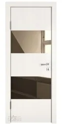 Дверь межкомнатная DO-508 Белый ясень/зеркало Бронза