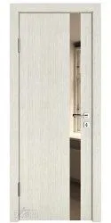 ШИ дверь DO-607 Белая лиственница/зеркало Бронза