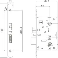 Электронный гостиничный замок HSU-9938-S