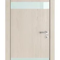 Дверь межкомнатная DO-502 Ясень капучино/стекло Белое