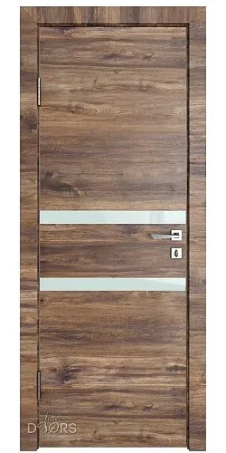 ШИ дверь DO-613 Лофт темный/стекло Белое