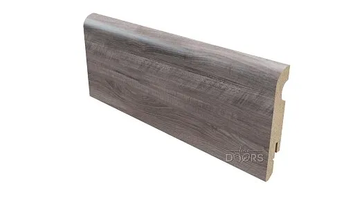 Плинтус Орех седой темный ПВХ