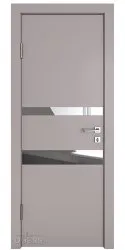 Дверь межкомнатная DO-512 Серый бархат/Зеркало