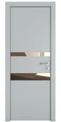 Дверь межкомнатная DO-512 Силк маус/зеркало Бронза