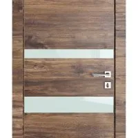 Дверь межкомнатная DO-512 Лофт темный/стекло Белое