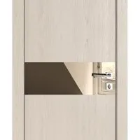 ШИ дверь DO-609 Ясень капучино/зеркало Бронза